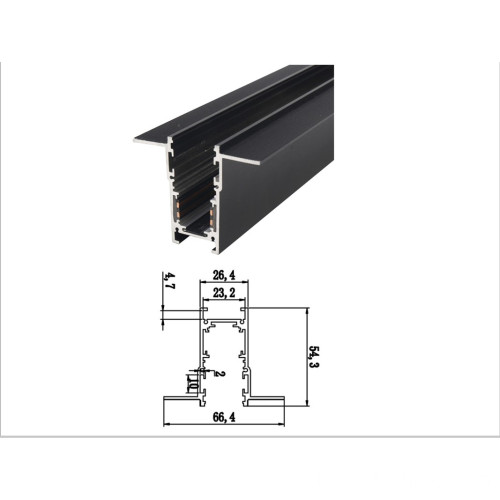flush mounted magnet track light fixture